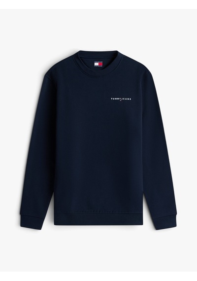 Tommy Hilfiger Tjm Reg Lınear Crew Ext Erkek Mavi Sweatshirt - Dm0dm20249