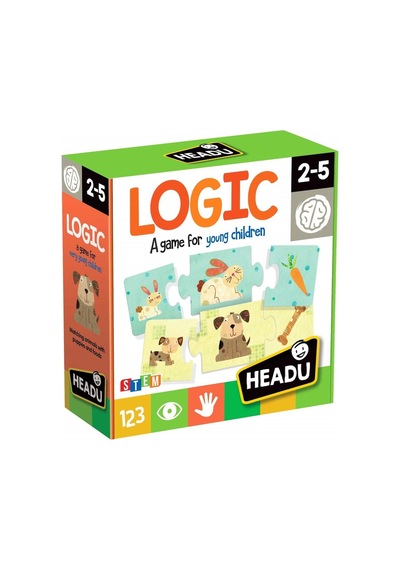 Headu Logic 3 Parçalı Hayvanlar Eşleştirme  Puzzle