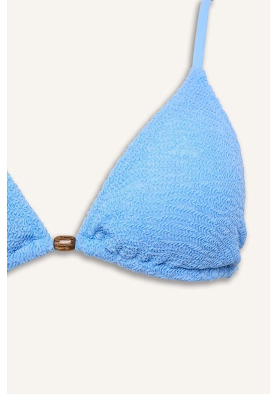Defacto Regular Fıt Kırışık Dokulu Mavi Bikini Üstü E0205ax26smbe552 Mavi-be552