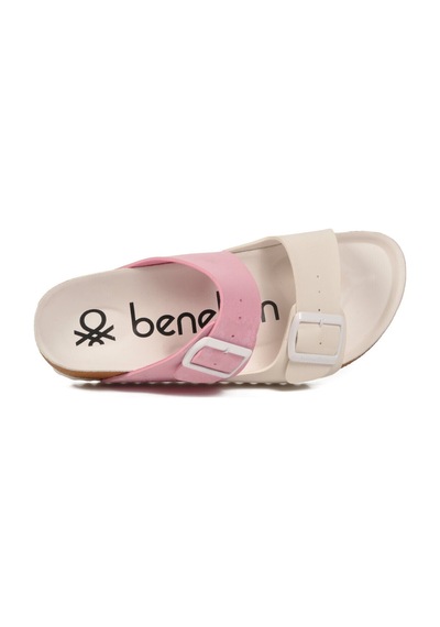 United Colors Of Benetton Beyaz Pembe Çift Bantlı Kadın Hafif Terlik Bn-1451 Z Çok Renkli United Colors Of Benetton Beyaz Pembe Çift Bantlı Kadın Hafif Terlik Bn-1451 Z Çok Renkli