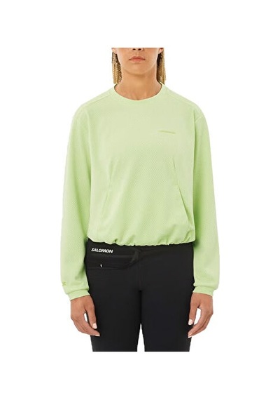 Salomon Motomesh Crewneck W Kadın Günlük Sweatshirt Lc2846700 Yeşil