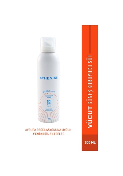 Athenias Sun Milk Sprey 200 Ml Yüksek Korumalı Güneş Kremi