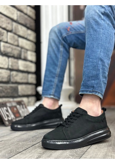Ba0336 İçi Dışı Hakiki Nubuk Deri Siyah Tabanlı Bağcıklı Casual Erkek Ayakkabı Siyah2 Ba0336 İçi Dışı Hakiki Nubuk Deri Siyah Tabanlı Bağcıklı Casual Erkek Ayakkabı Siyah2