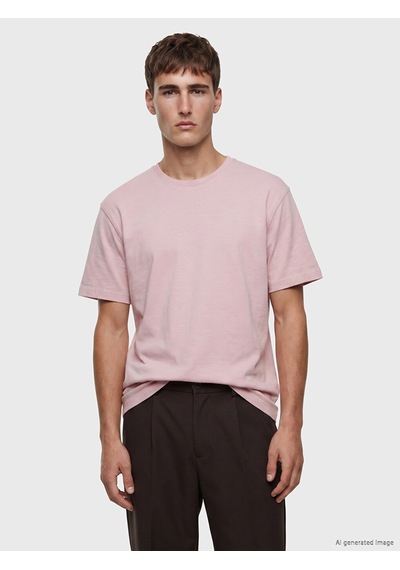 Lcw Vision Pembe Relax Fit Bisiklet Yaka Erkek Tişört