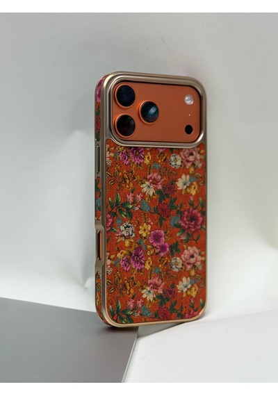 Apple iPhone Uyumlu 17 Pro Max Tuval Kılıf - Egzotik Lotus Desenli Sanatsal Koruyucu 04