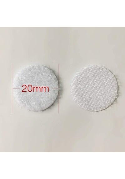 Dünya Magnet 100 Adet Arkası Yapışkanlı Yuvarlak Cırt Cırtlı Bant - Kaliteli Cırt Bant - Çap 1,5cm Cırt Cırt Band