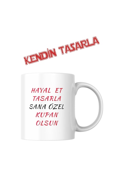 Kişiye Özel Kendin Tasarla Yüksek Kalite Ultra Beyaz Kupa Çok Renkli