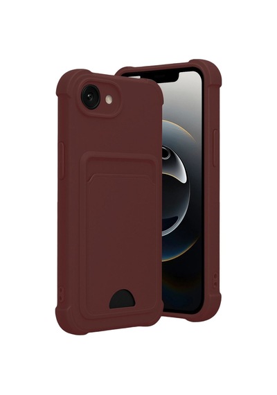 Apple İphone 16e Kelvin Kartvizitli Silikon - Bordo