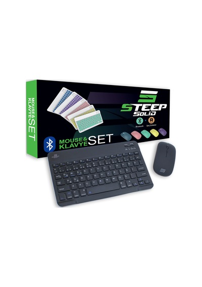 Steep Solid Magic Şarjlı Bluetooth Klavye - Mouse Set