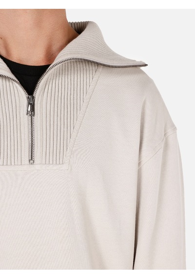 Colin's Colins Normal Kesim Fermuarlı Dik Yaka Taş Erkek Sweatshirt Cl1071231 Taş
