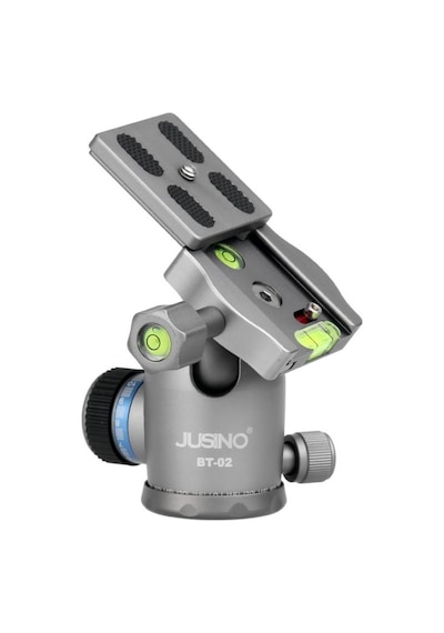Jusino Bt-02 Profesyonel Tripod Kafası Aluminyum Gümüş Renk