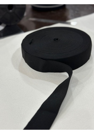 4.5 Cm Dokuma Lastik Siyah 5 Metre
