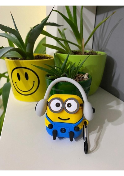 Apple Uyumlu iPhone Pro/pro2 Nesil  Koruyucu Bluetooth Kulaklık Kılıfı Minnions Figürlü Minions Airpods Pro/pro2 Nesil
