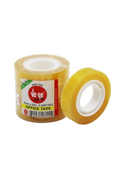Vege-1233 So-1030 Para Bantı 12mmx33mt Kalınlık : 36 Micron Okul Ofis Bandı Kırtasiye - 6'li Paket Diğer