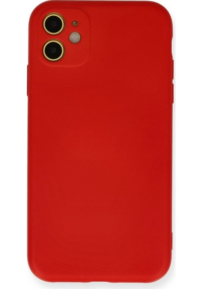 Newface - 26 - İphone 11 Kılıf Nano İçi Kadife Silikon - Matxzngz - - Kırmızı