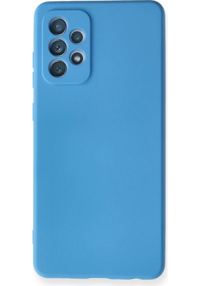 Ilkeshop Newface Samsung Galaxy Uyumlu A72 Kılıf Nano İçi Kadife Silikon - Mavi