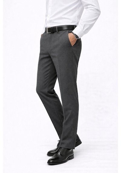 Classics Men Caserta Regular Fit Likralı Erkek Kumaş Pantolon - 7558 Füme