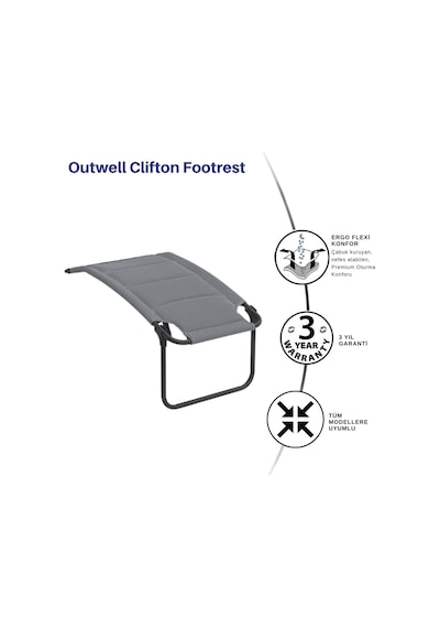 Outwell Clifton Footrest Kamp Sandalyesi Ayak Dayama Aparatı Grey Gri