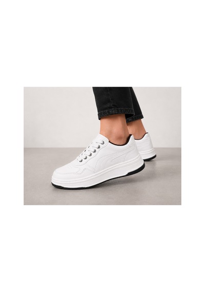Yalçın Erkek Beyaz Sneaker Kalın Taban Ortopedik Günlük Spor Ayakkabı Beyaz - 880226965 Beyaz