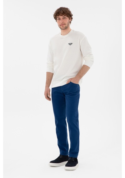 U.S. Polo Assn. Erkek Comfort Fit Bisiklet Yaka Krem Sweatshirt 50290777-VR071