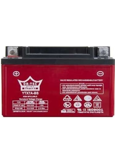 Ortec YTX7A-BS 12V 7A Motosiklet Aküsü