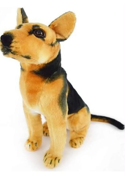 Yavru Peluş Köpek Alman Kurdu Oyuncak Açık Kahverengi