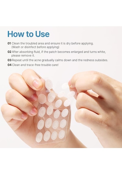 True Ac Spot Cover Patch After, Hidrokolloid Akne Bandı, Niacinamide Ve Çay Ağacı Yağı, 110 Adet, 10mm/12mm Diğer