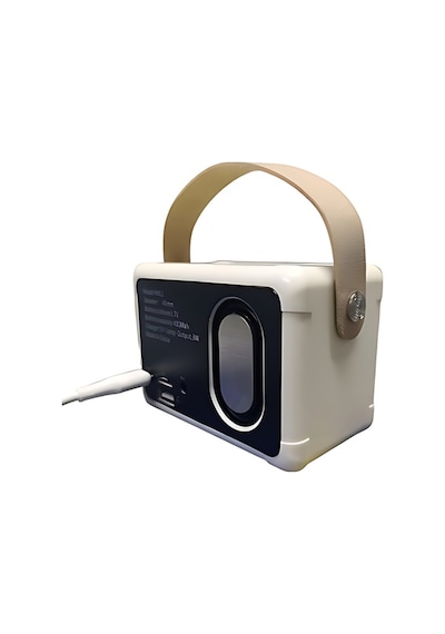 Nostaljik Retro Radyo Bluetooth Bağlantılı Hoparlör - Beyaz- Tek Ebat