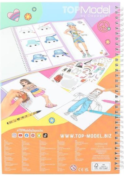 Top Model Boyama Kitabı Ve Kalem Seti Çok Renkli