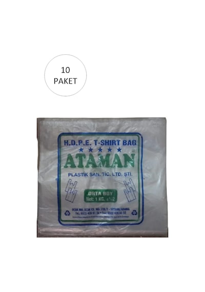 Kalın Şeffaf Atlet Poşet Orta Boy 27x47 Cm 1 Kg 10 Paket-takriben 1,450 Adet