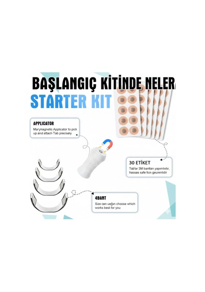 Manyetik Horlama Önleyici 30'lu Set Burun Klipsi Uyku Apnesi Silikon Açıcı Yıkanabilir