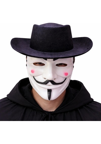 Vendetta Maske Ve Şapka Seti Anonim Stil Parti Maskesi "
