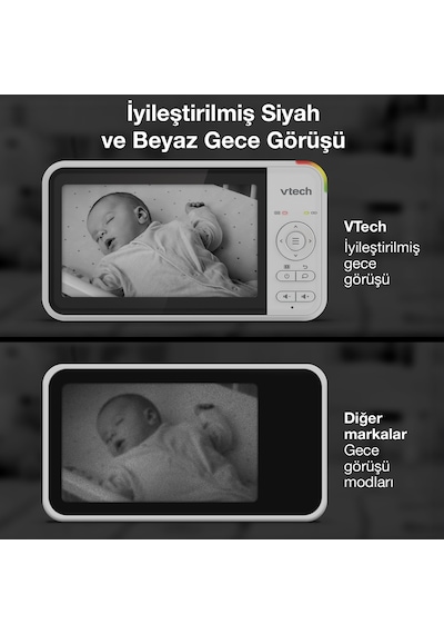 Vtech Döndürülebilir Ve Eğilebilir Kameralı 5 Görüntülü Bebek Monitörü - Vm5367