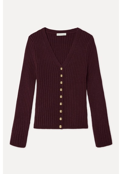 Mudo Kadın Kadın Bordo Fitted V Yaka Hırka 1271706
