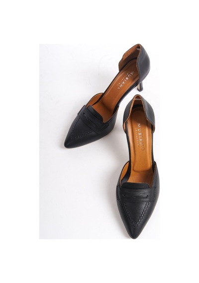 Mubiano Hakiki Deri Collection Kadın Topuklu Stiletto & Ayakkabı Siyah -mcalm132-s Siyah