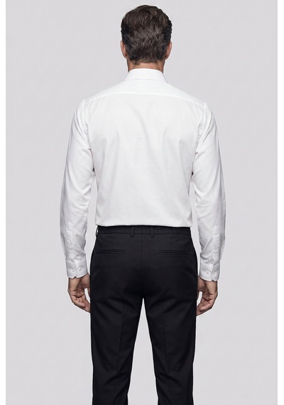 Bisse Beyaz Regular Fit Cepsiz Klasik Uzun Yaka Gömlek Gmkls252179 D01