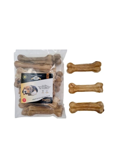 12 Cm Naturel Pres Kemik 15 Li Torba Çiğneme Kemiği