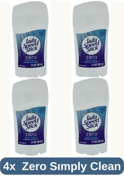 Stick Zero Simply Clean Invisible Deodorant Stick 39.6g- 4 Adet