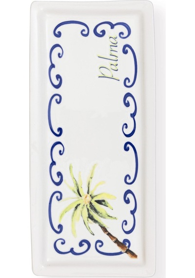 The Mia Palma Dikdörtgen Servis Tabağı 35x16 Cm Çok Renkli