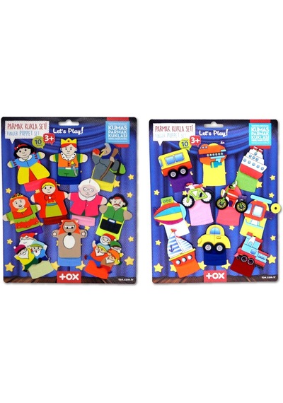 2 Set - 20 Parça Tox Masal Kahramanları Ve Taşıtlar Parmak Kukla