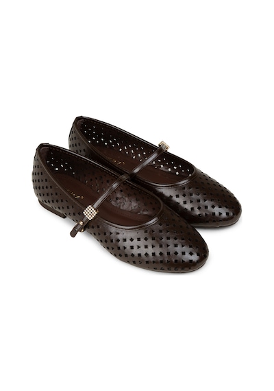 Deery Kadın Kahverengi Taş Detaylı Babet - Rd015zkhvc01 Kahverengi