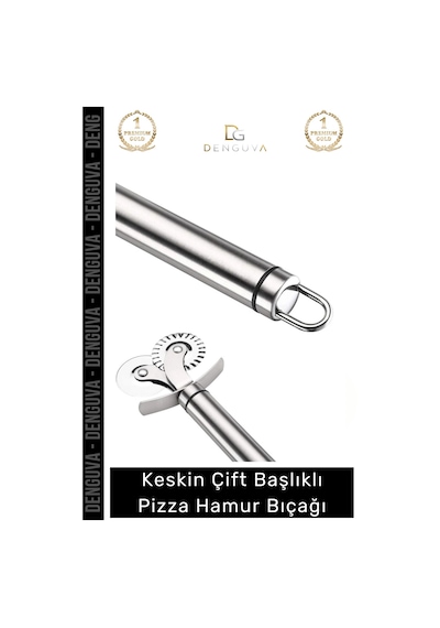 Hamurbıçağı Paslanmaz Çelik Keskin Profesyonel Mutfak Pratik Hamur Çift Başlıklı Pizza Hamur Bıçağı Çok Renkli