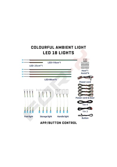 For-x X-led64-64 Renk-müziğe Duyarlı-app Telefon Kontrollü-rgb Ambiyans Led Aydınlatma 1 Adet