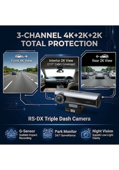Dash Camera RS-DX 4K + 2K + 2K