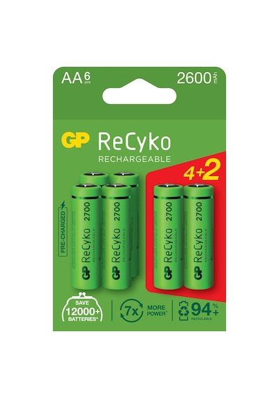 Gp Recyko 2700 Aa Ni-mh Şarj Edilebilir Kalem Pil 4 2'li Ambalaj