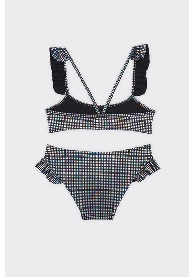 Panço Kız Çocuk Pul Desenli Pembe Bikini 2412GK42008