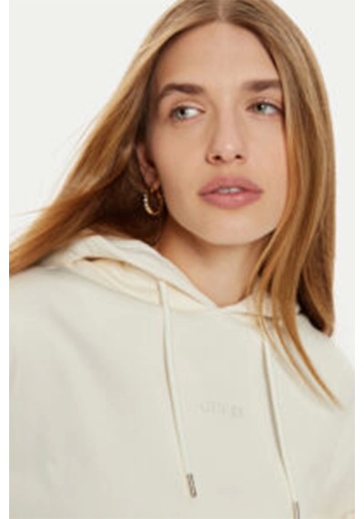 Guess Stacıe Hooded Sweats Beyaz