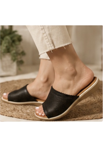 N Napa Shoe Np.1204.siyah Deri Terlik