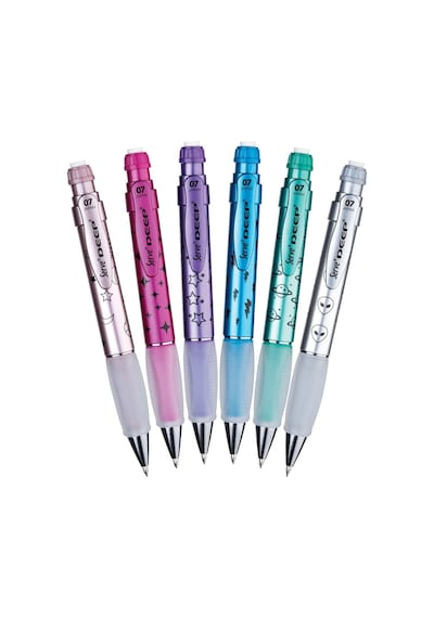 Deep Mekanik Kursun Klm 07mm Metalık Roze Ay-yıldız Deseni Pembe