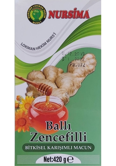 Nursima Ballı Zencefilli Bitkisel Karışım Macun 420 G